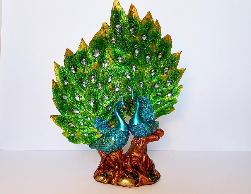 Beautiful Majestic 14" Peacock Statue Home Decor Office Feng Shui Gift 29514 Buy Online
